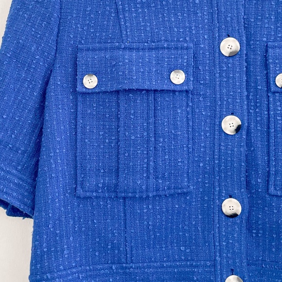 Veronica Beard Rosalina Cobalt Short Sleeve Jacket 16 - Picture 8 of 12